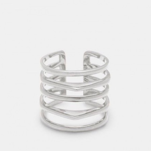 Stella and Dot Silver Maylee Ring (S/M) Adjustable - Picture 3 of 4
